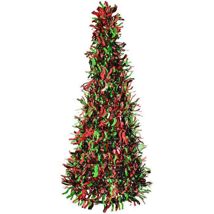 Clayre & Eef 65543L Decorazione Albero di Natale Verde Ø 18x48 cm