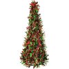 Clayre & Eef 65543L Decorazione Albero di Natale Verde Ø 18x48 cm
