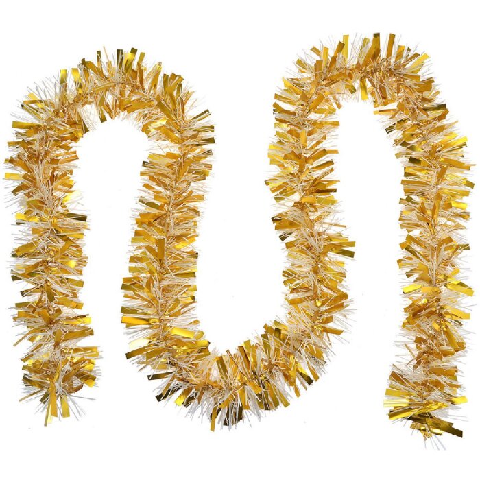 Clayre & Eef 65551 Ghirlanda di Natale Oro 200 cm Decorazione festiva