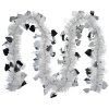 Clayre & Eef 65561W Ghirlanda natalizia con cuore argento 200cm