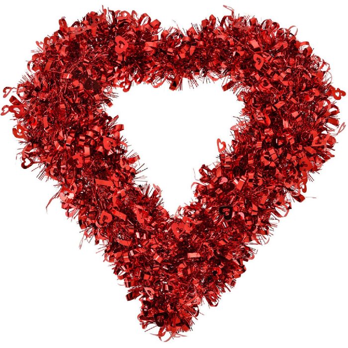 Clayre & Eef 65567 Decorazione Cuore Rosso 40x40x4 cm