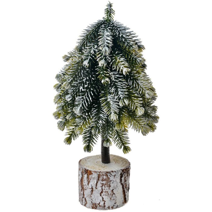 Clayre & Eef 65573 Albero di Natale artificiale effetto neve 11x11x25 cm