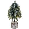 Clayre & Eef 65573 Albero di Natale artificiale effetto neve 11x11x25 cm