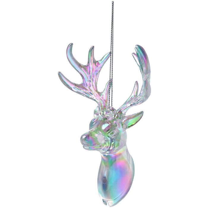 Clayre & Eef 65602 Decorazione Appendino Renna Colori Arcobaleno 9x6x14 cm