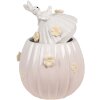 Clayre & Eef 6CE1697 Vaso portaoggetti Bunny Ø16x23 cm Fiori bianchi