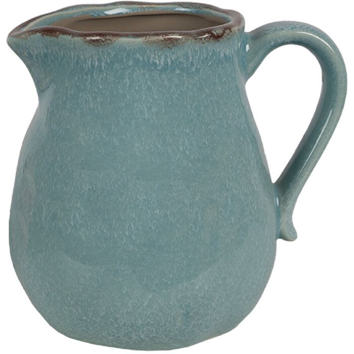 Clayre & Eef 6CE1713BL Brocca da decorazione blu 17x13x15 cm