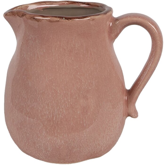 Clayre & Eef 6CE1713P Brocca da decorazione rosa 17x13x15 cm