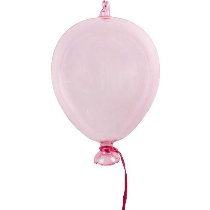 Clayre & Eef 6GL4436 Palloncino decorativo appeso rosa Ø 7x14 cm
