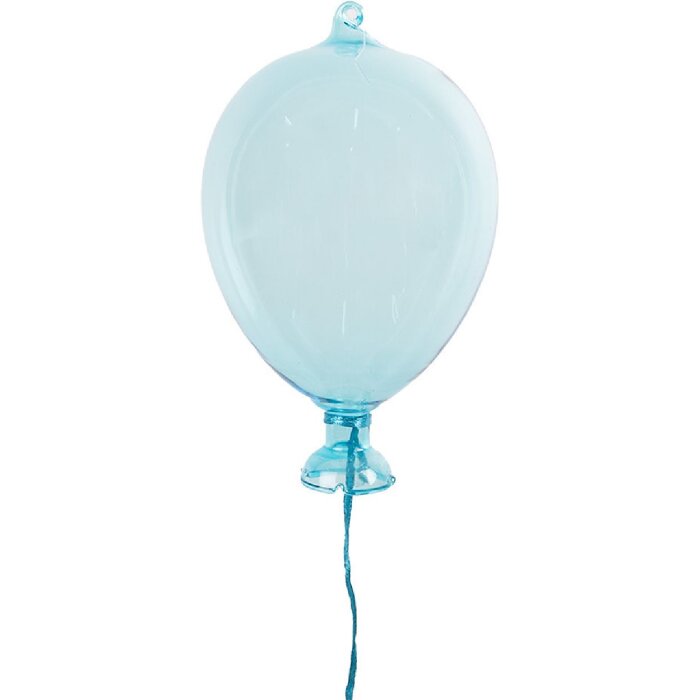 Clayre & Eef 6GL4438 Palloncino decorativo appeso blu Ø 7x14 cm
