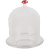 Clayre & Eef 6GL4444 Campana di vetro rosso bianco Ø 10x12 cm
