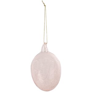 Clayre & Eef 6GL4447 Decorazione Uovo in vetro rosa...