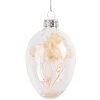 Clayre & Eef 6GL4465 Appendino decorativo per fiori di vetro a forma di uovo Ø 5x8 cm