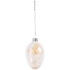 Clayre & Eef 6GL4465 Appendino decorativo per fiori di vetro a forma di uovo Ø 5x8 cm