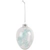 Clayre & Eef 6GL4466 Uovo decorativo da appendere 7x10cm Trasparente con fiori