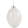 Clayre & Eef 6GL4470 Decorazione uovo appeso trasparente Ø 6x9 cm
