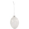 Clayre & Eef 6GL4470 Decorazione uovo appeso trasparente Ø 6x9 cm
