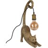 Clayre & Eef 6LMP788 Lampada da tavolo Cat Gold 31x17x49 cm E27/max 1x60W