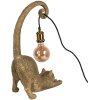 Clayre & Eef 6LMP788 Lampada da tavolo Cat Gold 31x17x49 cm E27/max 1x60W