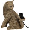 Clayre & Eef 6LMP789 Lampada da tavolo gatto 27x21x31 cm E27/max 1x60W