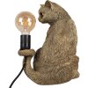 Clayre & Eef 6LMP789 Lampada da tavolo gatto 27x21x31 cm E27/max 1x60W