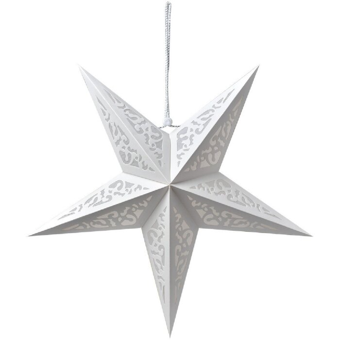 Clayre & Eef 6PA0511M Decorazione Stella Bianca 45x15x45 cm