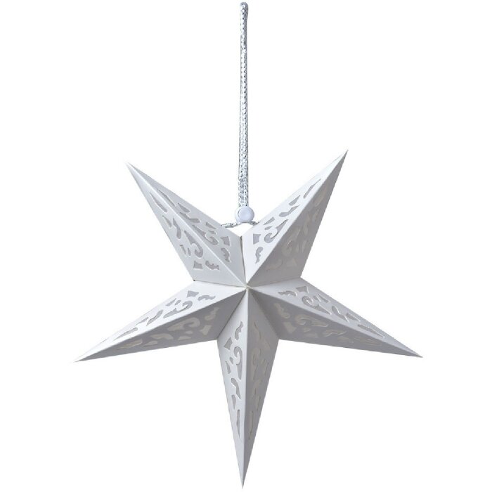 Clayre & Eef 6PA0511S Decorazione Stella Bianca 30x10x30 cm