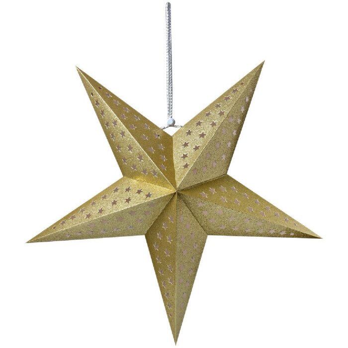 Clayre & Eef 6PA0512L Decorazione stella oro 60x22x60 cm