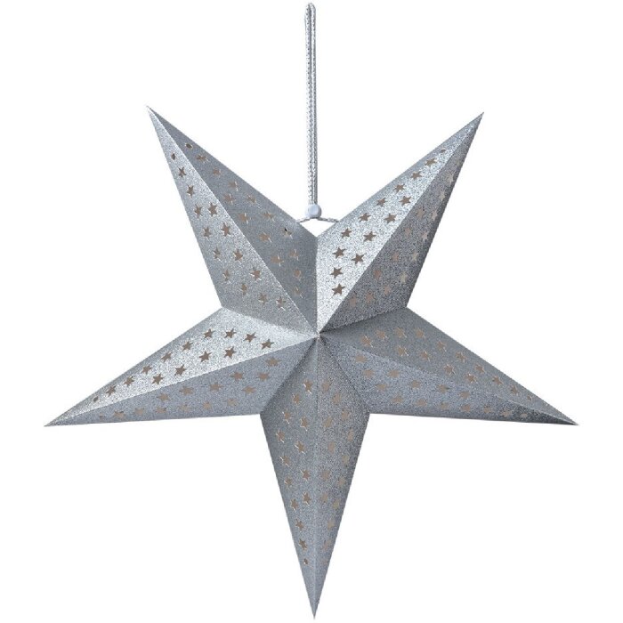 Clayre & Eef 6PA0512LZI Decorazione Stella 60x22x60 cm Argento