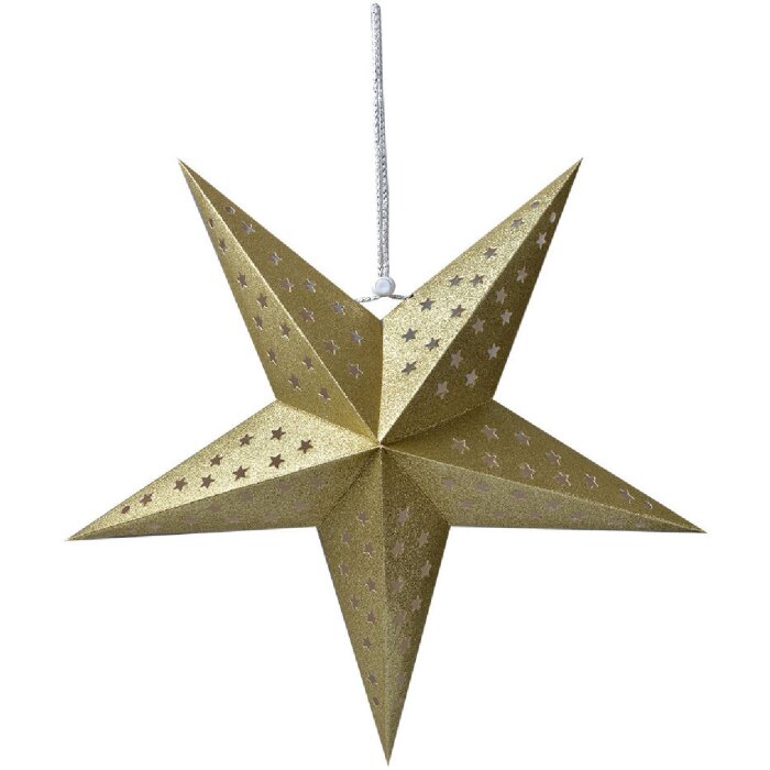 Clayre & Eef 6PA0512M Decorazione Stella Oro 45x15x45 cm
