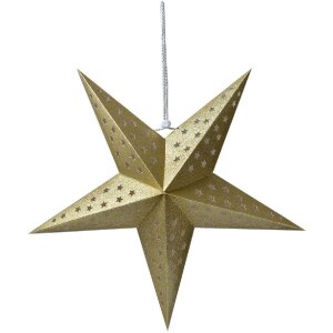 Clayre & Eef 6PA0512M Decorazione Stella Oro 45x15x45 cm