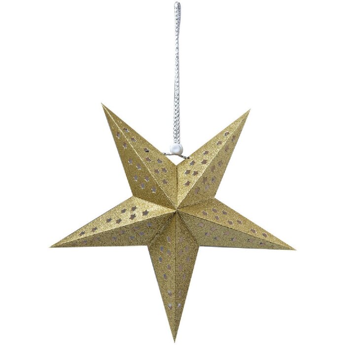 Clayre & Eef 6PA0512S Decorazione Star Gold 30x10x30 cm