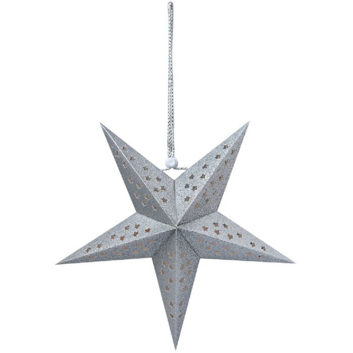 Clayre & Eef 6PA0512SZI Decorazione Stella Argento 30x10x30 cm