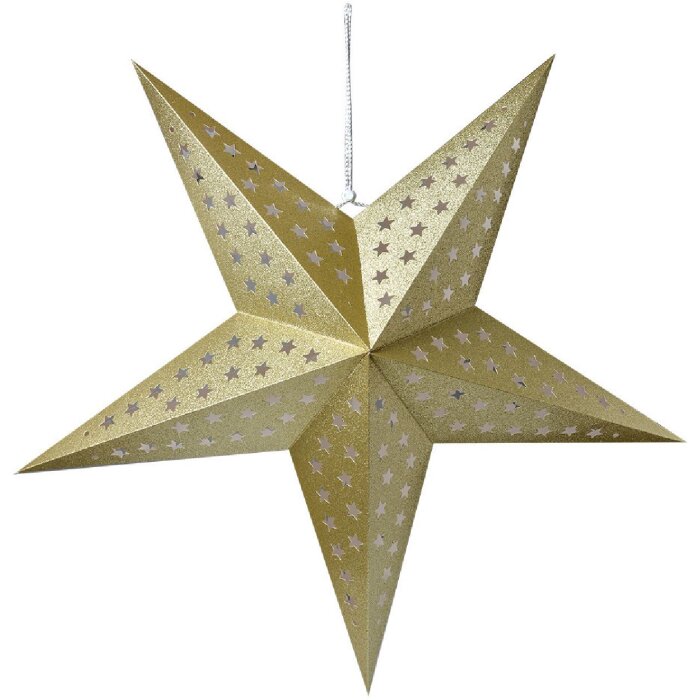 Clayre & Eef 6PA0512XL Decorazione Star Gold 90x20x90 cm