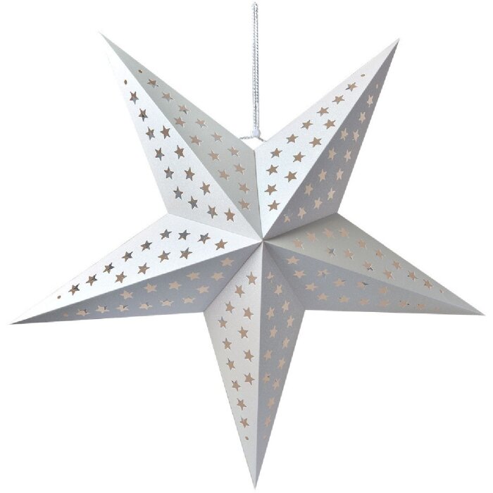 Clayre & Eef 6PA0512XLW Decorazione Star White 90x20x90 cm