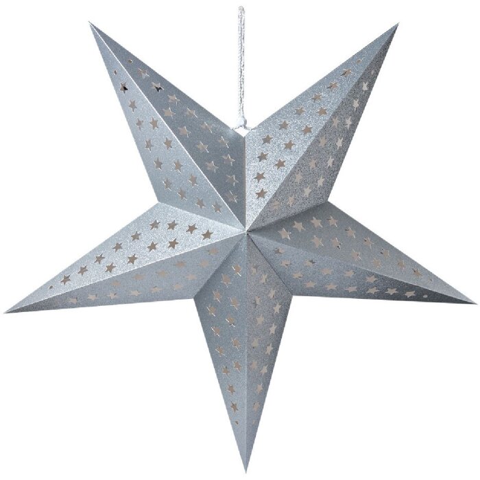 Clayre & Eef 6PA0512XLZI Stelle decorative argento 90x20x90 cm