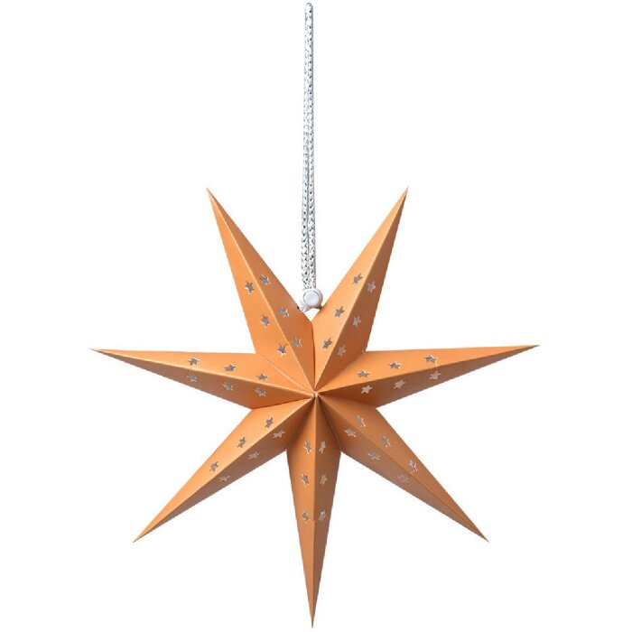 Clayre & Eef 6PA0513S Decorazione Stella Arancione 30x8x30 cm