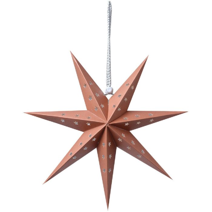 Clayre & Eef 6PA0514S Decorazione stella rame 30x8x30 cm