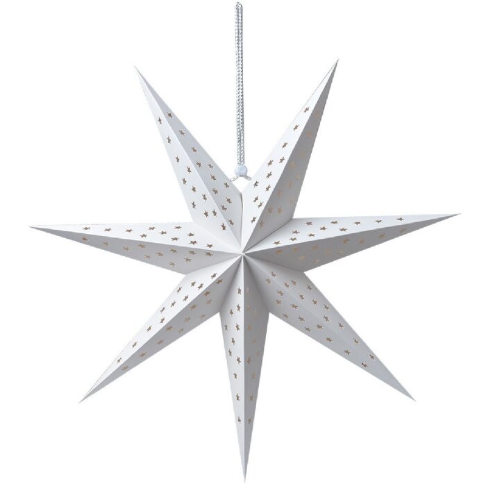 Clayre & Eef 6PA0515L Decorazione Stella Bianca 60x22x60 cm