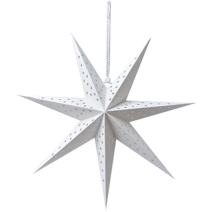 Clayre & Eef 6PA0515M Decorazione Stella Bianca 45x15x45 cm