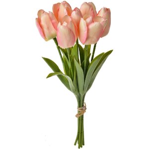 Clayre & Eef 6PL0277 Fiore artificiale Tulipani rosa 10x10x32 cm