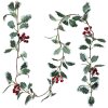 Clayre & Eef 6PL0279 Ghirlanda di fiori artificiali 170 cm Verde Rosso