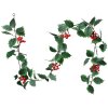 Clayre & Eef 6PL0280 Ghirlanda di fiori artificiali 170 cm verde rosso