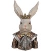 Clayre & Eef 6PR4138 Decorazione Coniglio con corona 23x18x40 cm