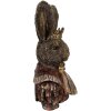 Clayre & Eef 6PR4139 Decorazione Coniglio con corona 23x18x40 cm