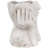 Clayre & Eef 6TE0498L Vaso da fiori Face 20x17x22 cm Grigio