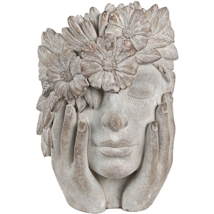 Clayre & Eef 6TE0500 Vaso di fiori Donna Grigio 27x22x31 cm
