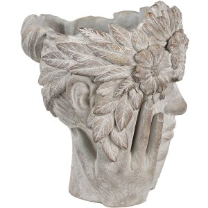 Clayre & Eef 6TE0500 Vaso di fiori Donna Grigio 27x22x31 cm