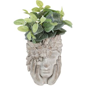 Clayre & Eef 6TE0500 Vaso di fiori Donna Grigio 27x22x31 cm