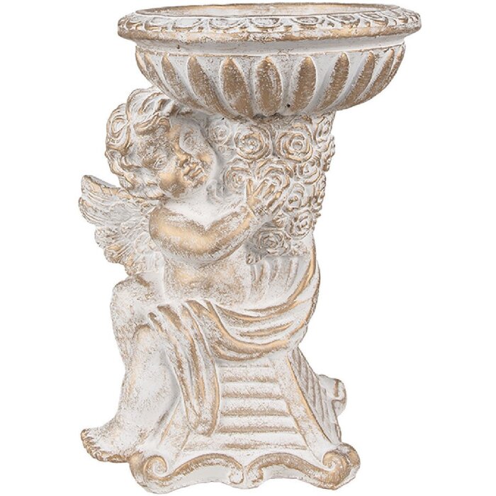 Clayre & Eef 6TE0506 Vaso da fiori Angel Antique White 18x15x23 cm