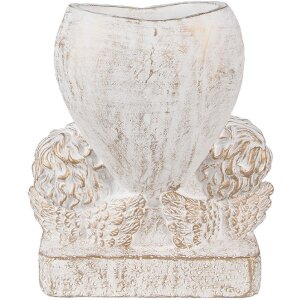 Clayre & Eef 6TE0508 Vaso di fiori Angel 23x13x25 cm Bianco Vintage